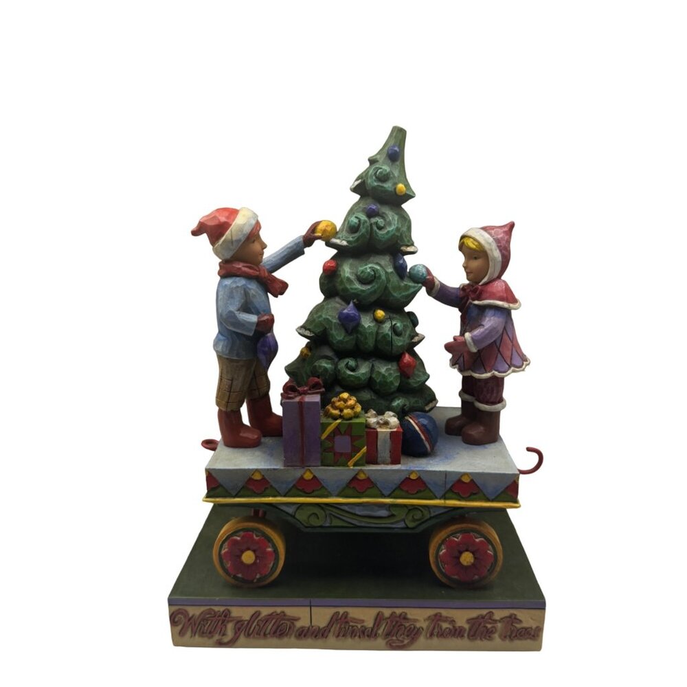 Jim Shore Heartwood Creek On Track With All The Trimmings Christmas Figurine